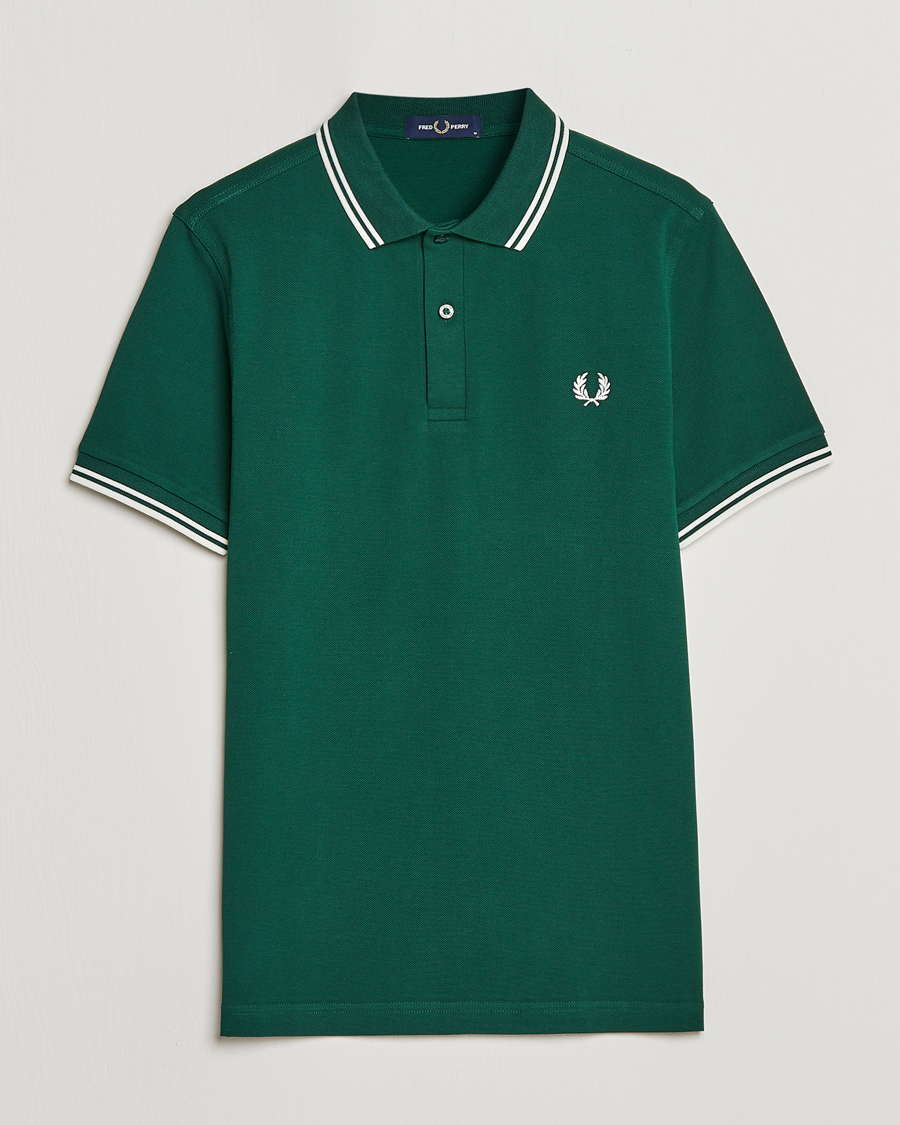 Herren | Poloshirts | Fred Perry | Twin Tipped Polo Shirt Ivy/Snow White