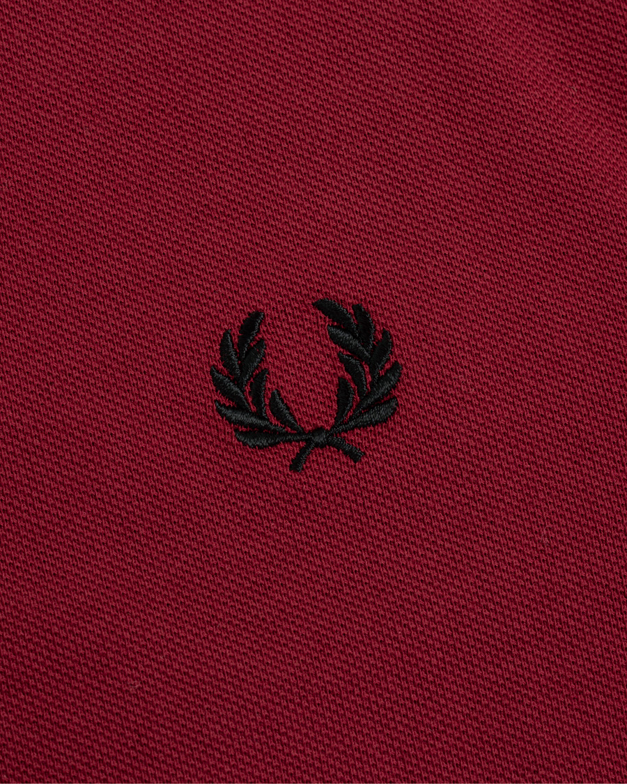 Herren | Pullover | Fred Perry | Slim Fit Long Sleeve Polo Twin Tip Wine Red