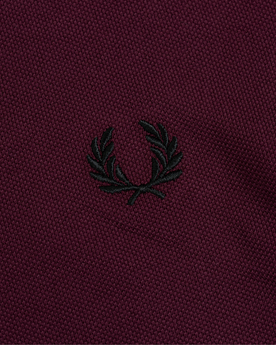 Herren | Poloshirts | Fred Perry | Slim Fit Polo Twin Tip Wine Red/White
