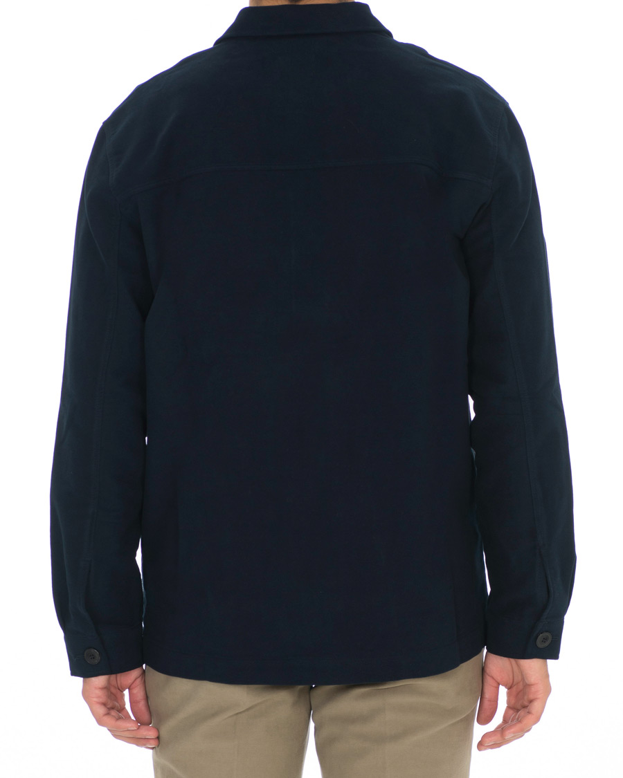 Herren | Hemden | Sunspel | Twin Pocket Moleskin Jacket Navy