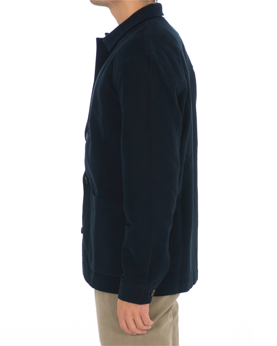 Herren | Hemden | Sunspel | Twin Pocket Moleskin Jacket Navy