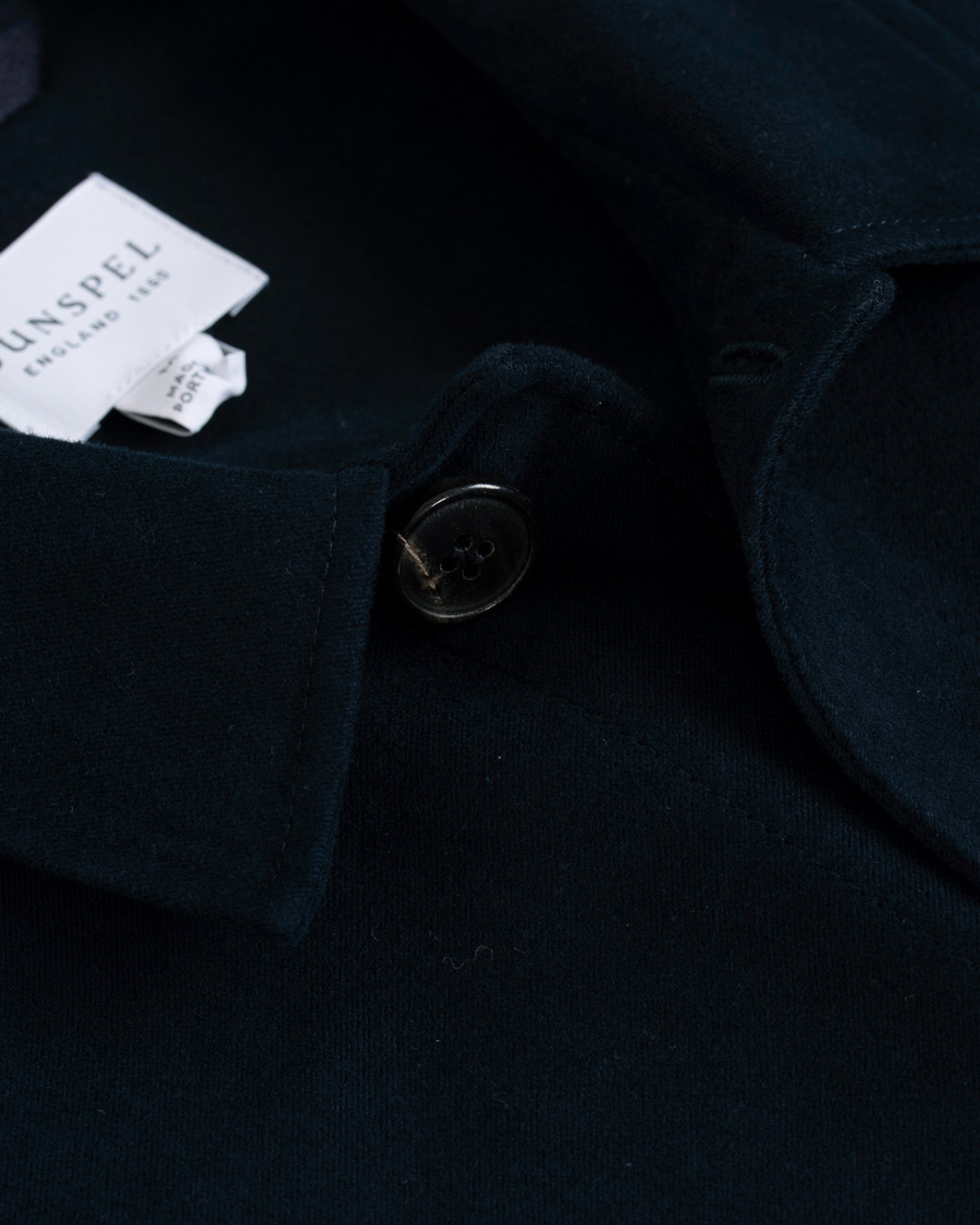 Herren | Hemden | Sunspel | Twin Pocket Moleskin Jacket Navy