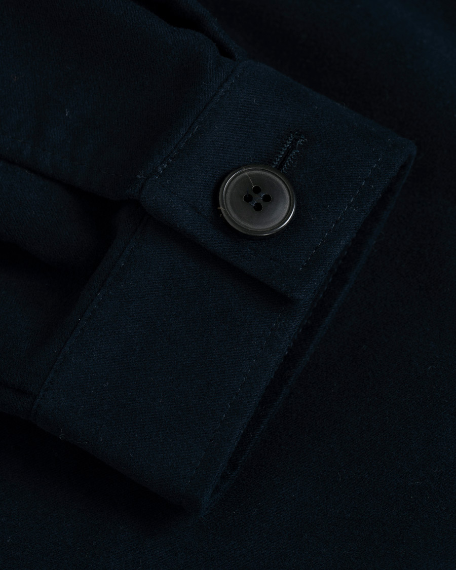 Herren | Hemden | Sunspel | Twin Pocket Moleskin Jacket Navy