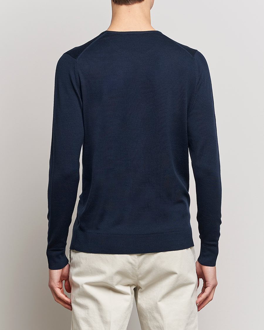 Herren | Pullover | Sunspel | Crew Neck Jumper Light Navy