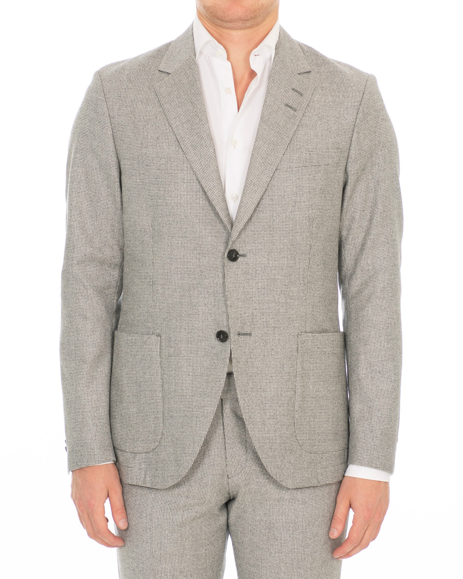 Herren | Sakkos | Tiger of Sweden | Jamot Houndstooth Brushed Wool Suit Blazer Grey