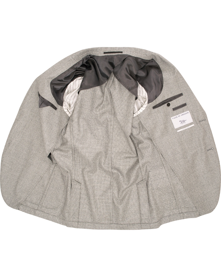 Herren | Sakkos | Tiger of Sweden | Jamot Houndstooth Brushed Wool Suit Blazer Grey