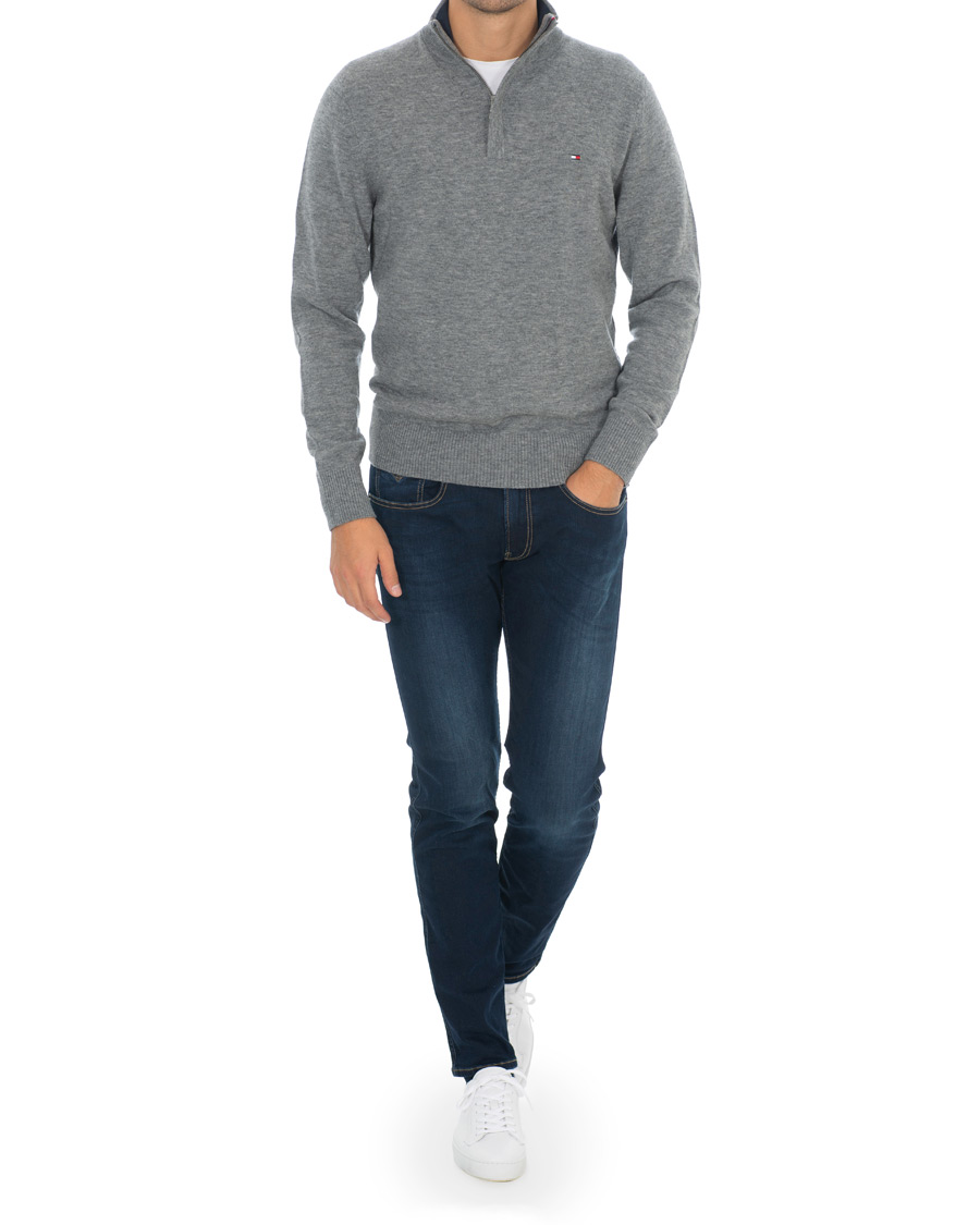 Herren | Pullover | Tommy Hilfiger | Lambswool Half Zip Silver Fog Heather