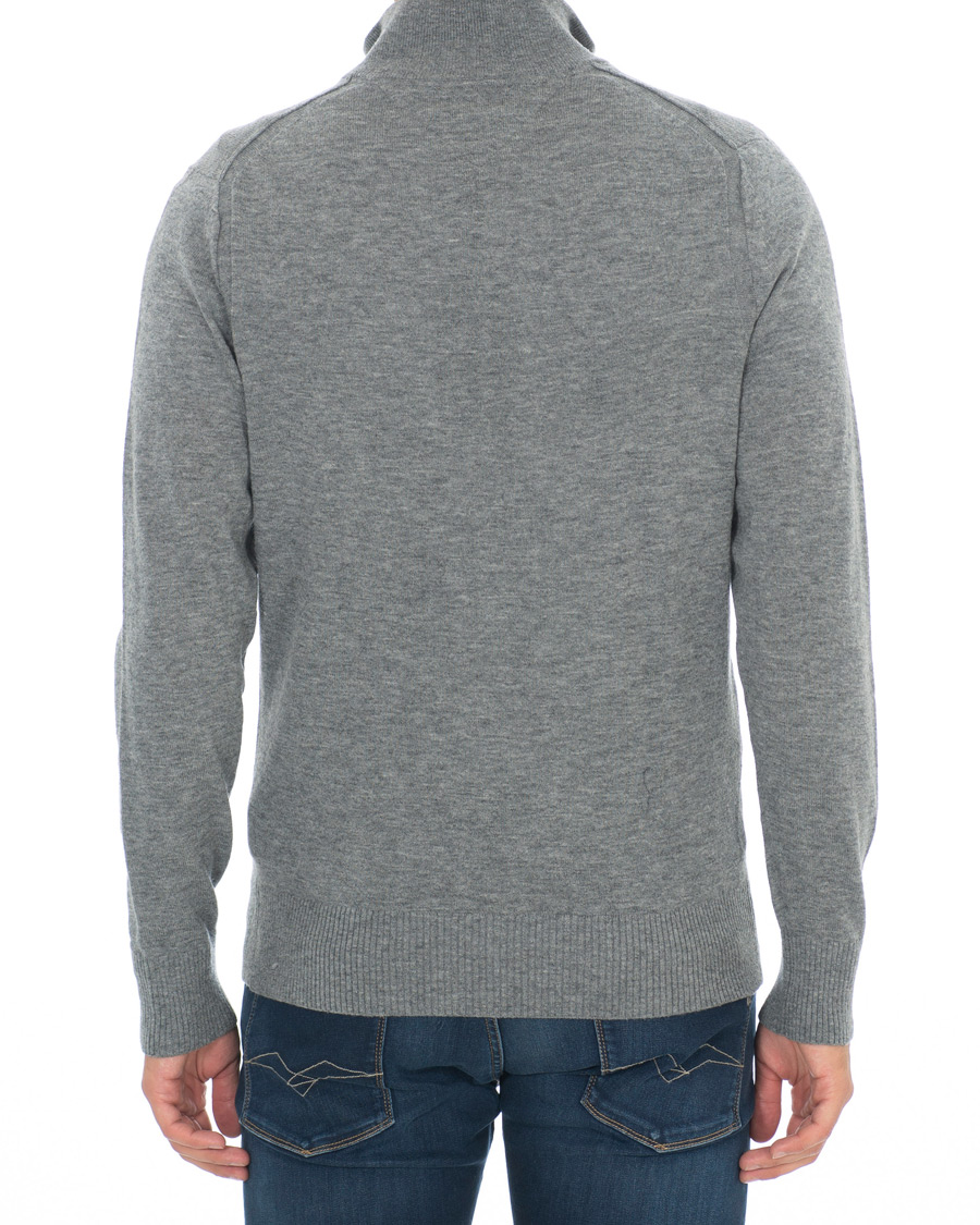 Herren | Pullover | Tommy Hilfiger | Lambswool Half Zip Silver Fog Heather