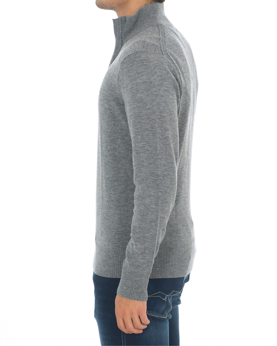 Herren | Pullover | Tommy Hilfiger | Lambswool Half Zip Silver Fog Heather