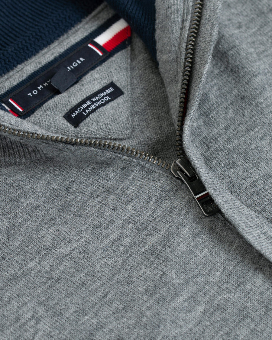 Herren | Pullover | Tommy Hilfiger | Lambswool Half Zip Silver Fog Heather