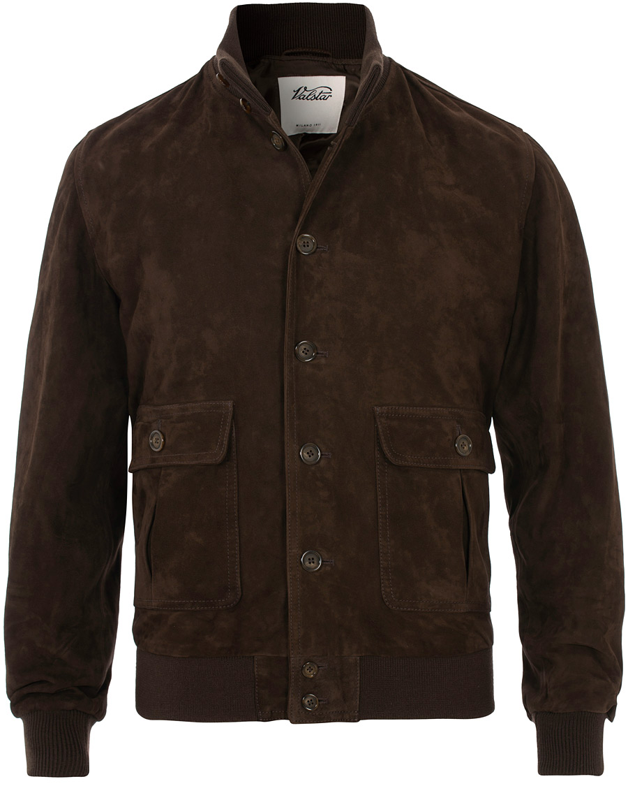 Herren | Jacken | Valstar | Valstarino Suede Jacket Dark Brown