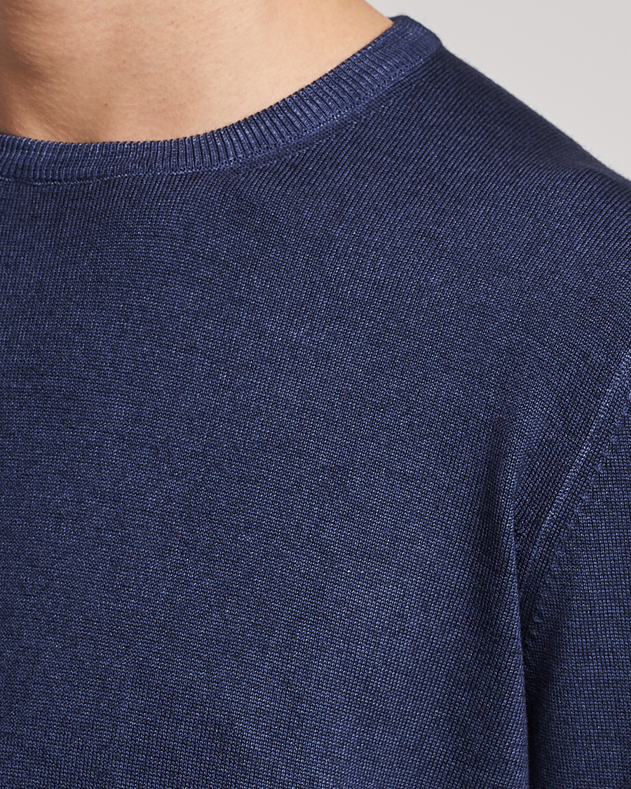 Herren | Pullover | Gran Sasso | Vintage Merino Fashion Fit Crew Neck Pullover Navy