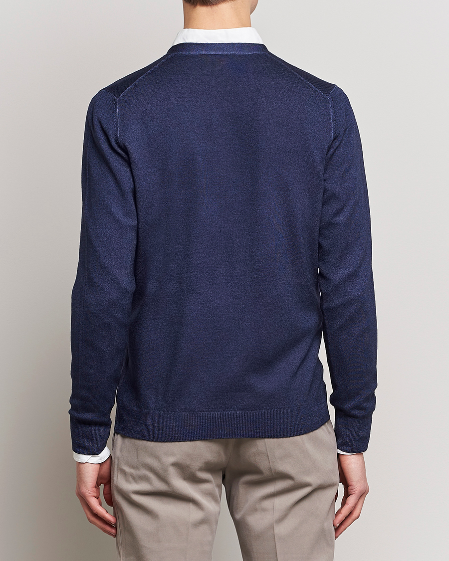 Herren | Pullover | Gran Sasso | Vintage Merino Fashion Fit Cardigan Navy