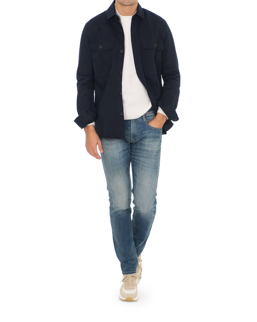 Herren | Hemden | Samsøe Samsøe | Samsøe & Samsøe Waltones Cotton Overshirt Night Sky