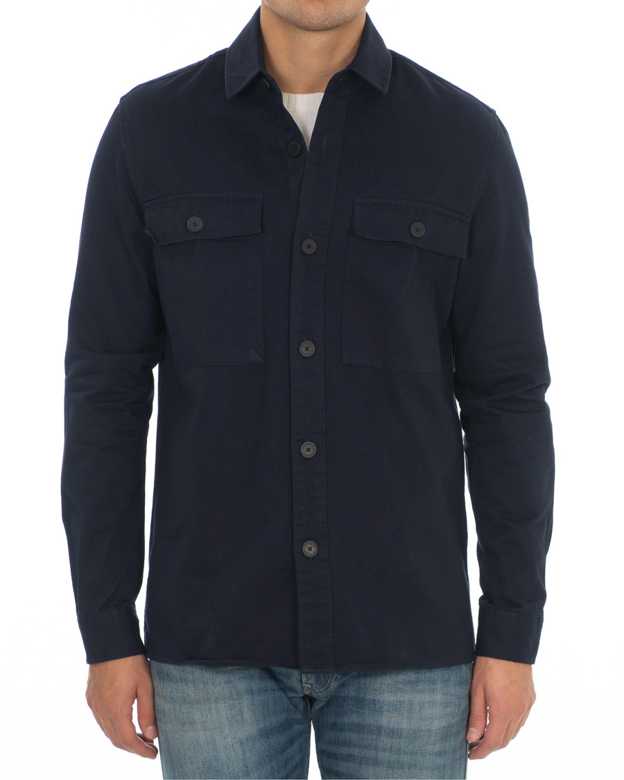 Herren | Hemden | Samsøe Samsøe | Samsøe & Samsøe Waltones Cotton Overshirt Night Sky