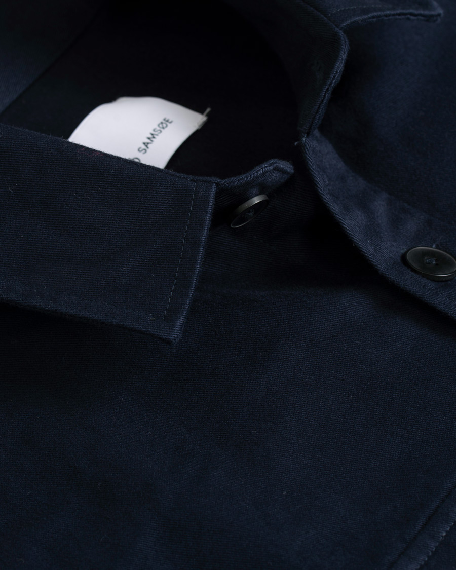 Herren | Hemden | Samsøe Samsøe | Samsøe & Samsøe Waltones Cotton Overshirt Night Sky