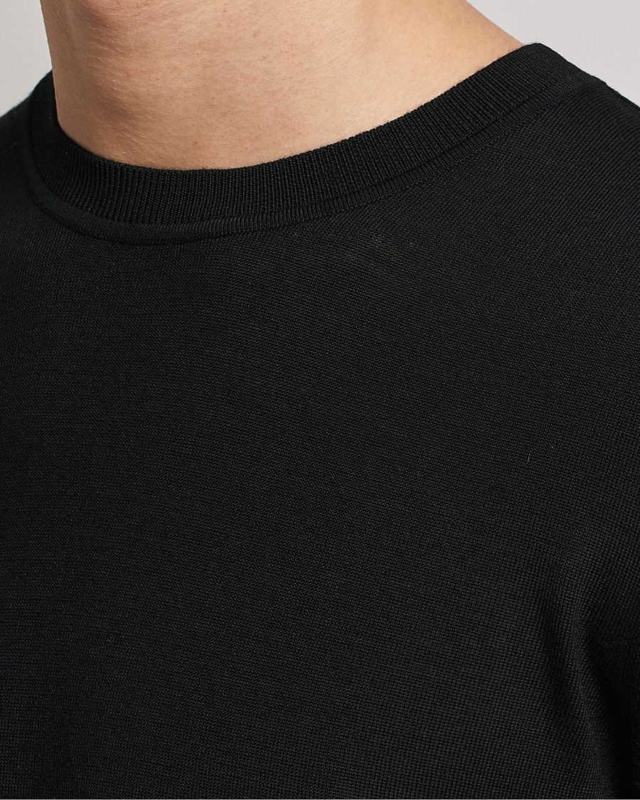 Herren | Pullover | Samsøe Samsøe | Flemming Superfine Merino Wool Crew Neck Black