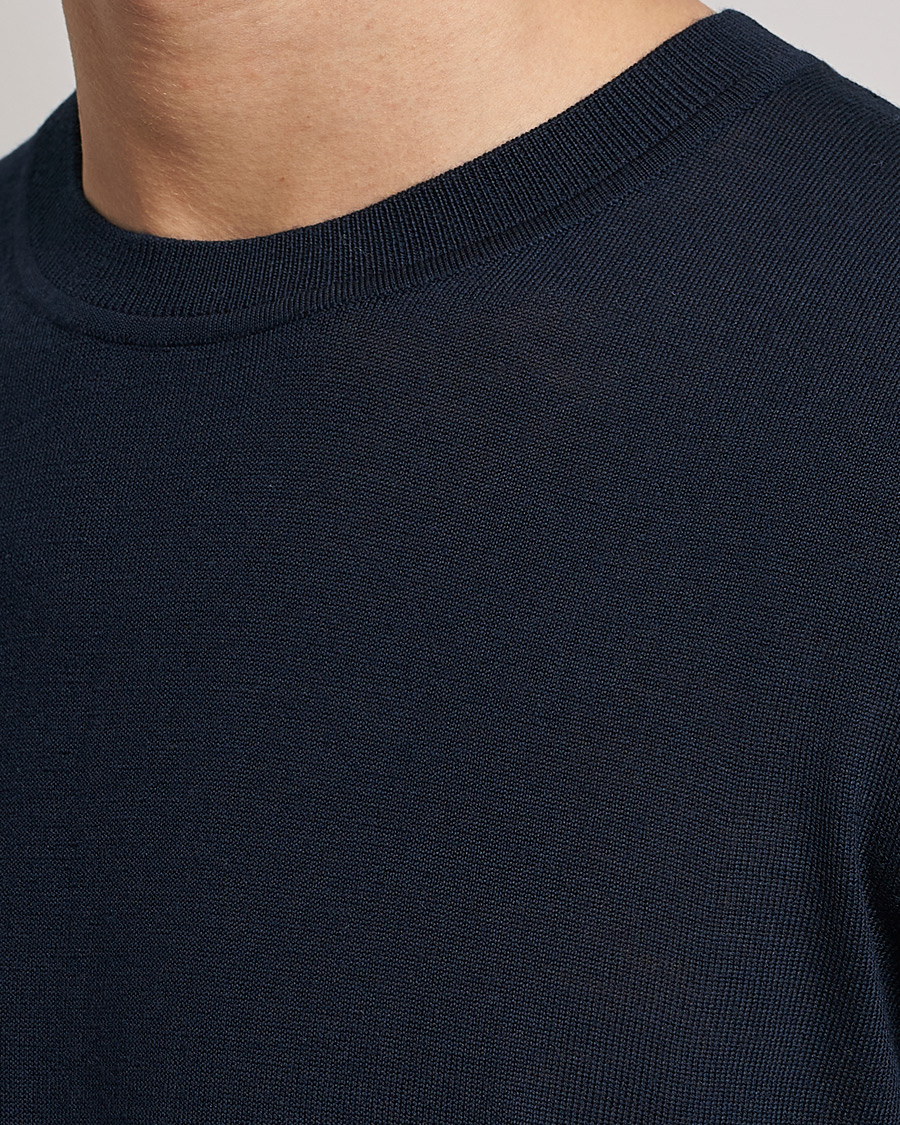 Herren | Pullover | Samsøe Samsøe | Flemming Superfine Merino Wool Crew Neck Night Sky