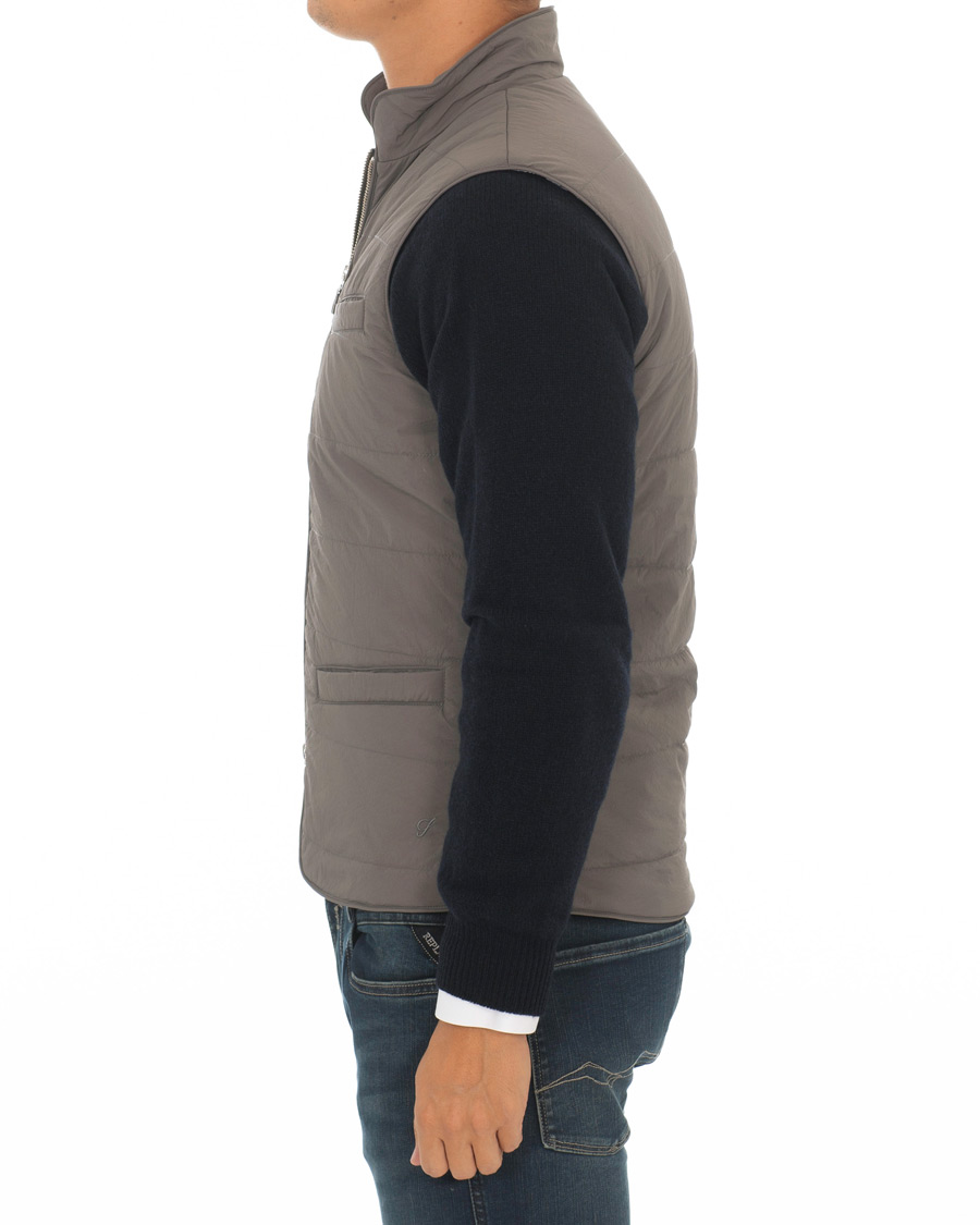 Herren | Jacken | Stenströms | Soft Quilted Nylon Vest Grey