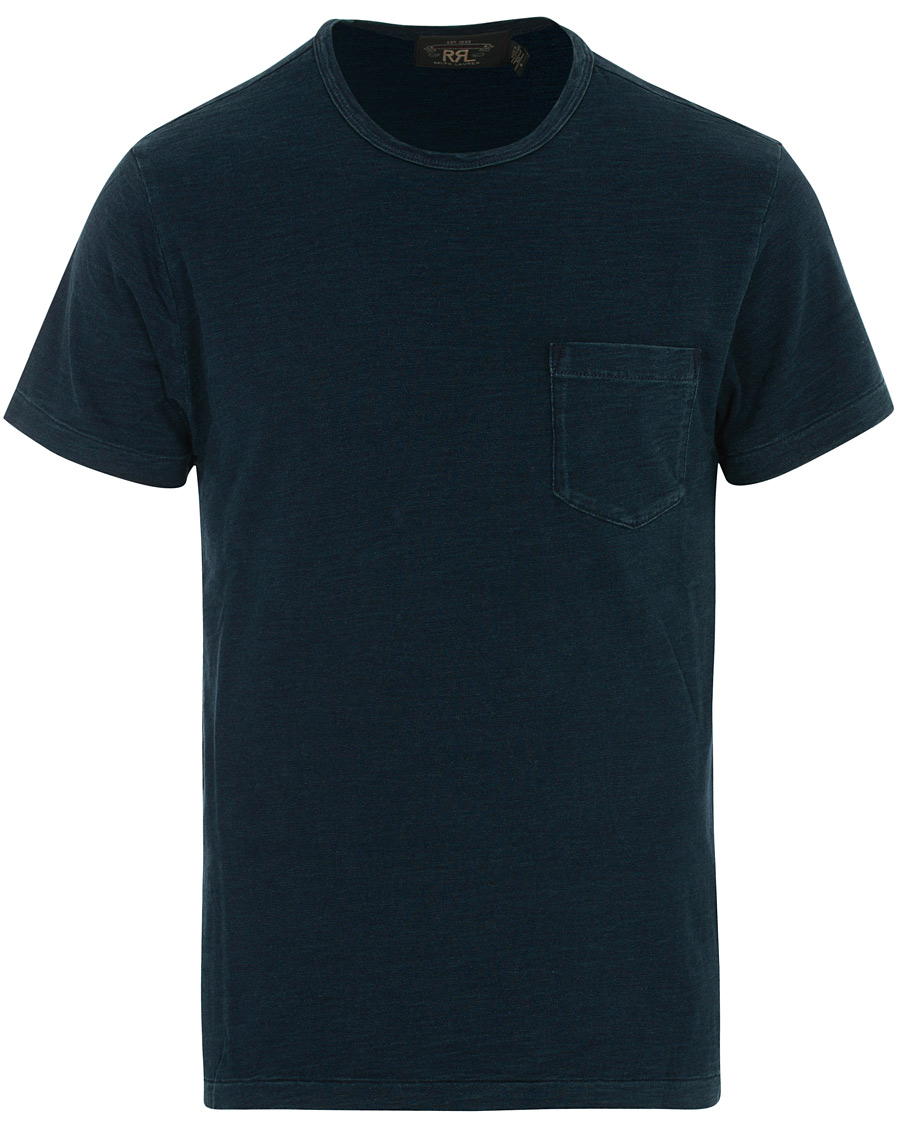 Herren | T-Shirts | RRL | Standard Pocket Tee Rinsed Blue Indigo