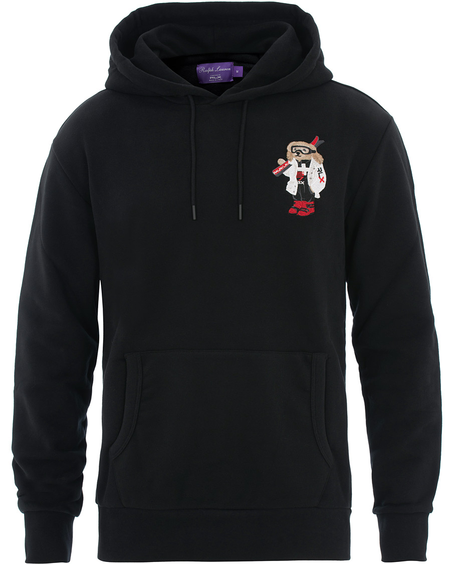 Herren | Pullover | Ralph Lauren Purple Label | Ski Bear Luxury Fleece Hoodie Black