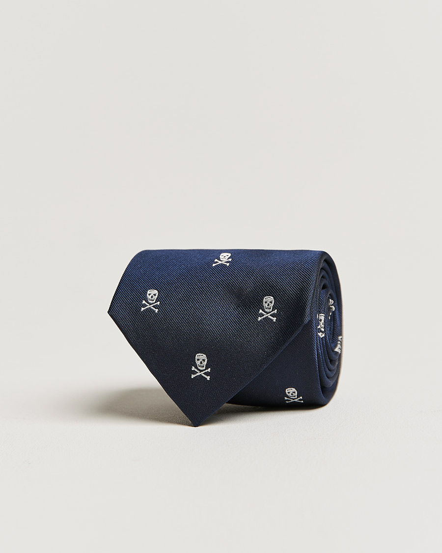 Herren | Krawatten | Ralph Lauren Purple Label | Ralph Lauren Purple LabelSkull & Crossbone Silk TieNavy