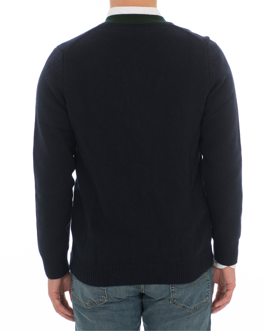 Herren | Pullover | Lyle & Scott | Contrast Placket Cardigan Dark Navy