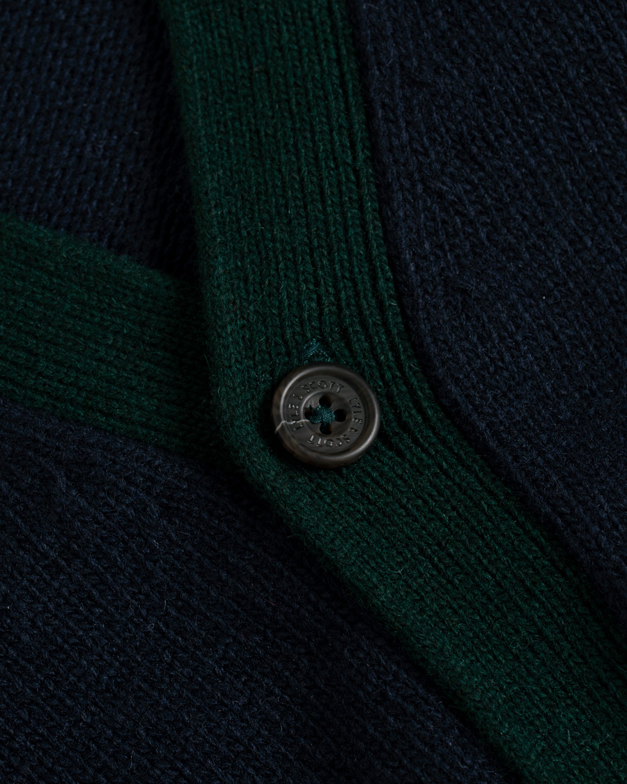 Herren | Pullover | Lyle & Scott | Contrast Placket Cardigan Dark Navy