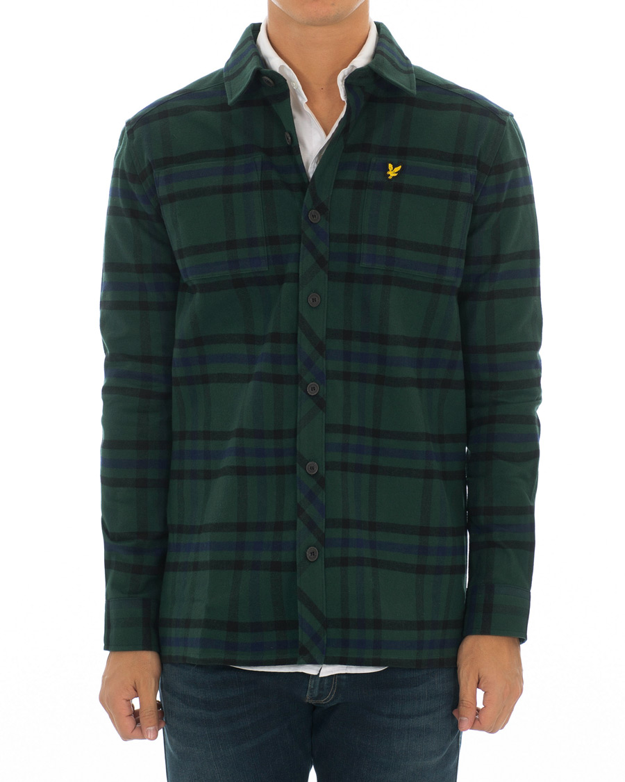 Herren | Hemden | Lyle & Scott | Tartan Overshirt Jade Green