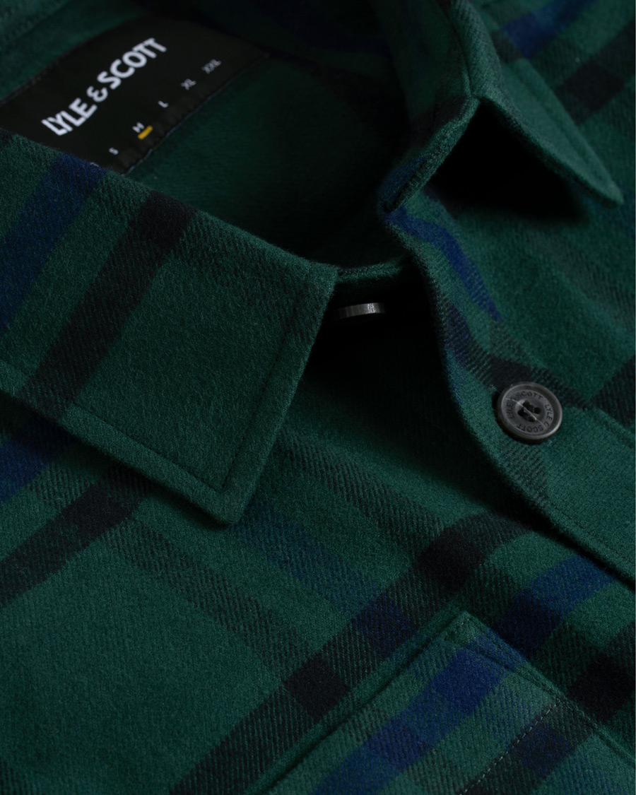 Herren | Hemden | Lyle & Scott | Tartan Overshirt Jade Green