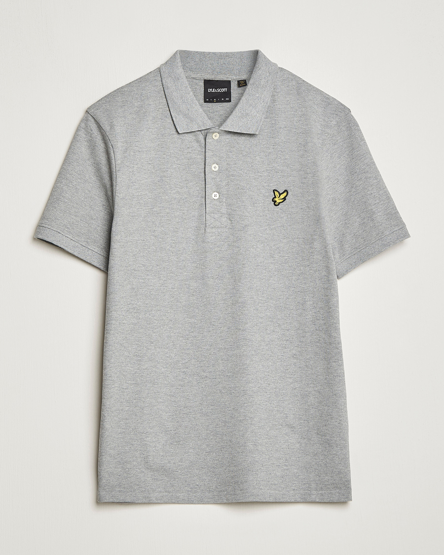 Herren | Poloshirts | Lyle & Scott | Plain Polo Shirt Mid Grey Marl