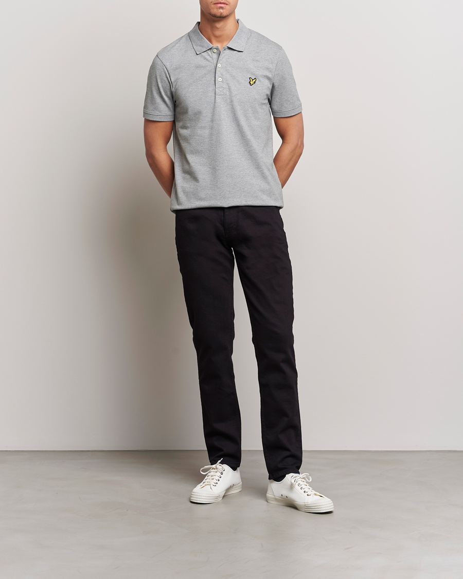Herren | Poloshirts | Lyle & Scott | Plain Polo Shirt Mid Grey Marl
