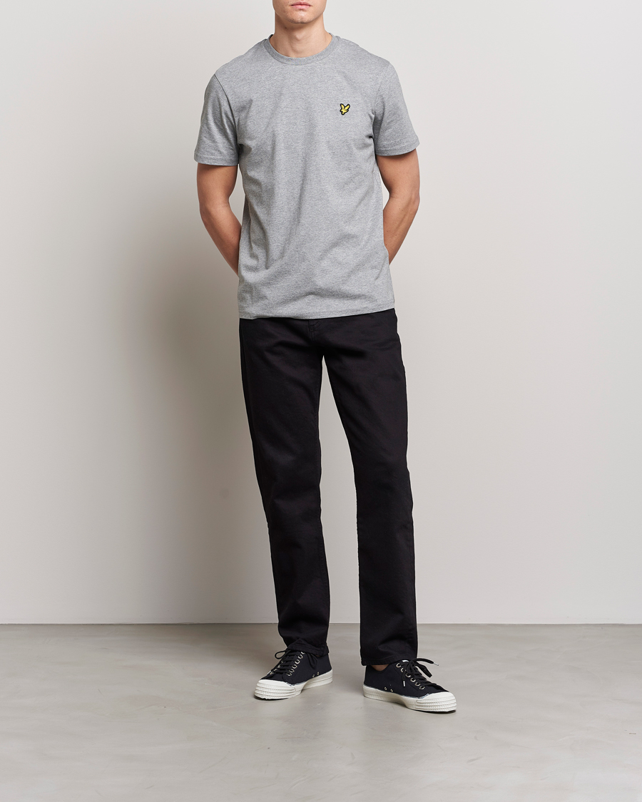 Herren | T-Shirts | Lyle & Scott | Crew Neck Organic Cotton T-Shirt Mid Grey Marl