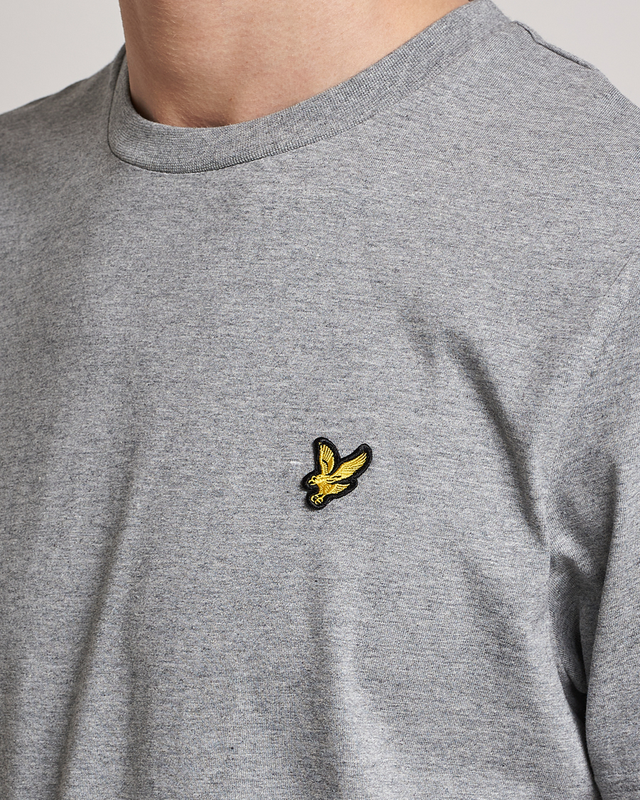 Herren | T-Shirts | Lyle & Scott | Crew Neck Organic Cotton T-Shirt Mid Grey Marl