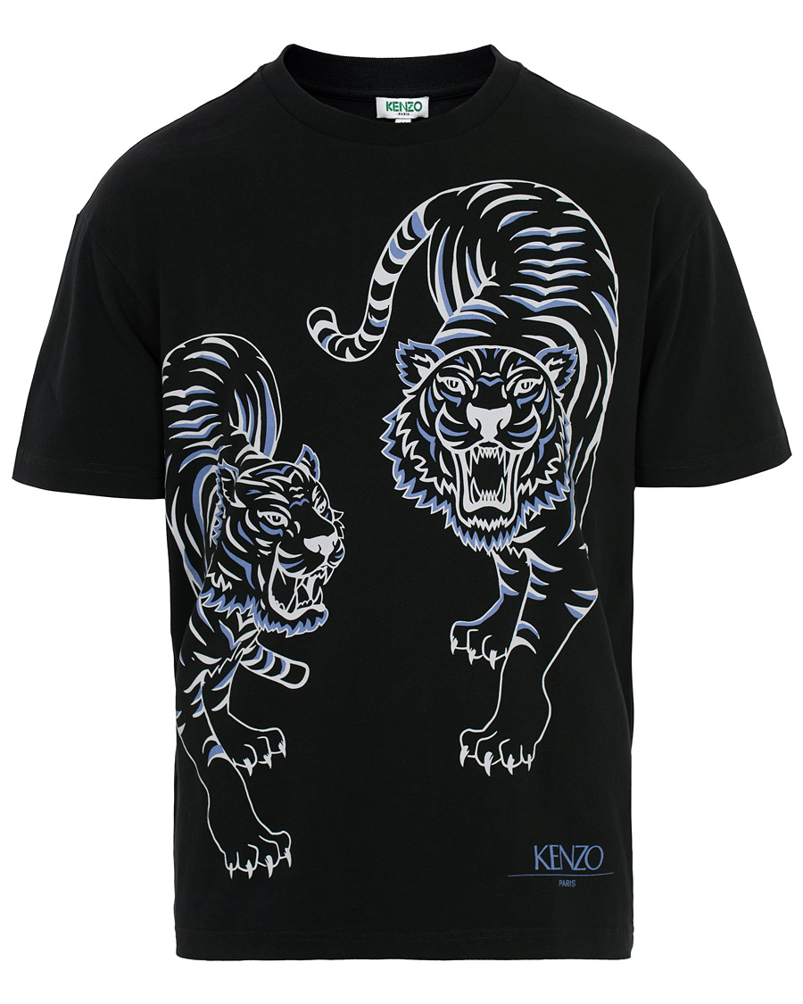 Herren | T-Shirts | KENZO | Double Tiger T-shirt Black
