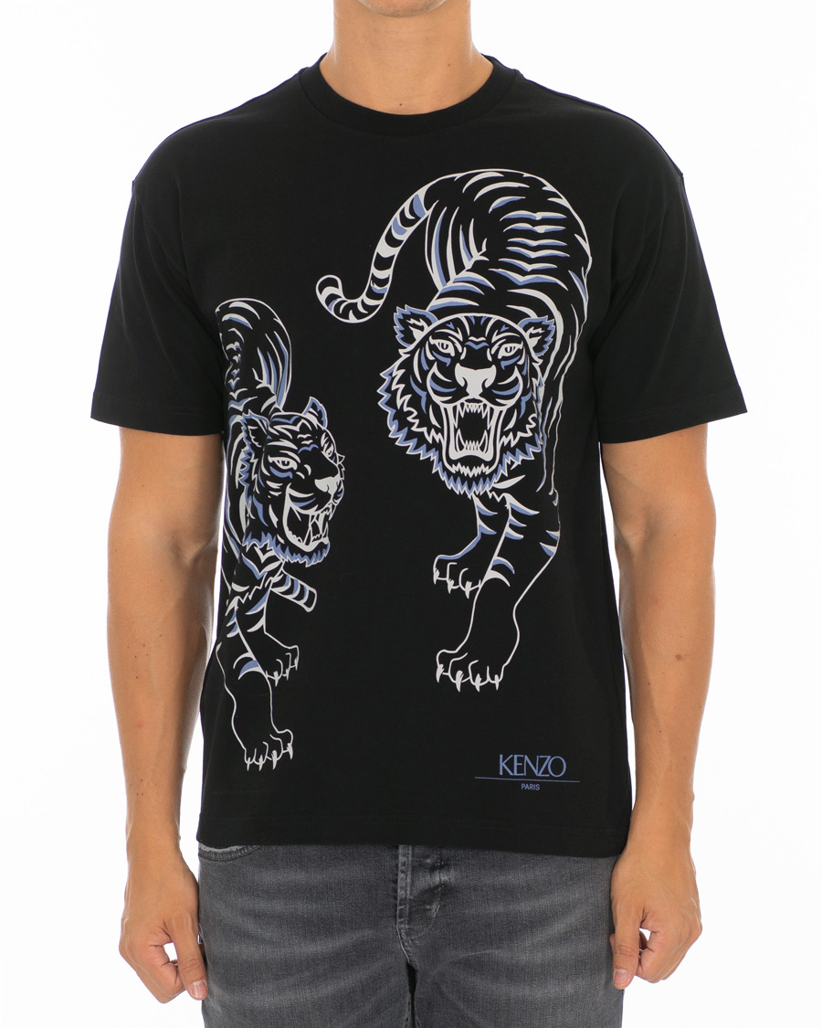 Herren | T-Shirts | KENZO | Double Tiger T-shirt Black