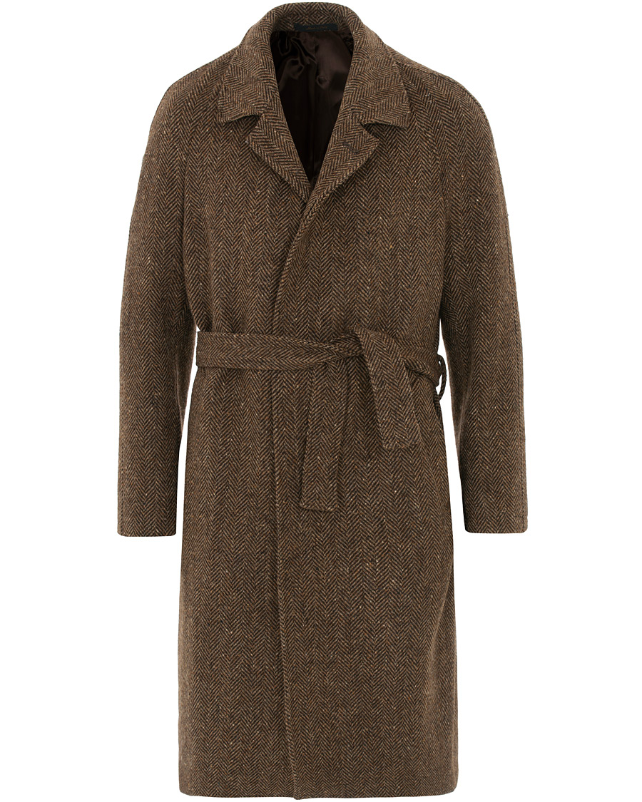 Herren | Jacken | Berg&Berg | Nisse Herringbone Raglan Coat Brown