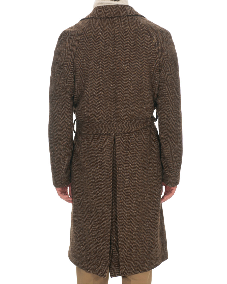Herren | Jacken | Berg&Berg | Nisse Herringbone Raglan Coat Brown