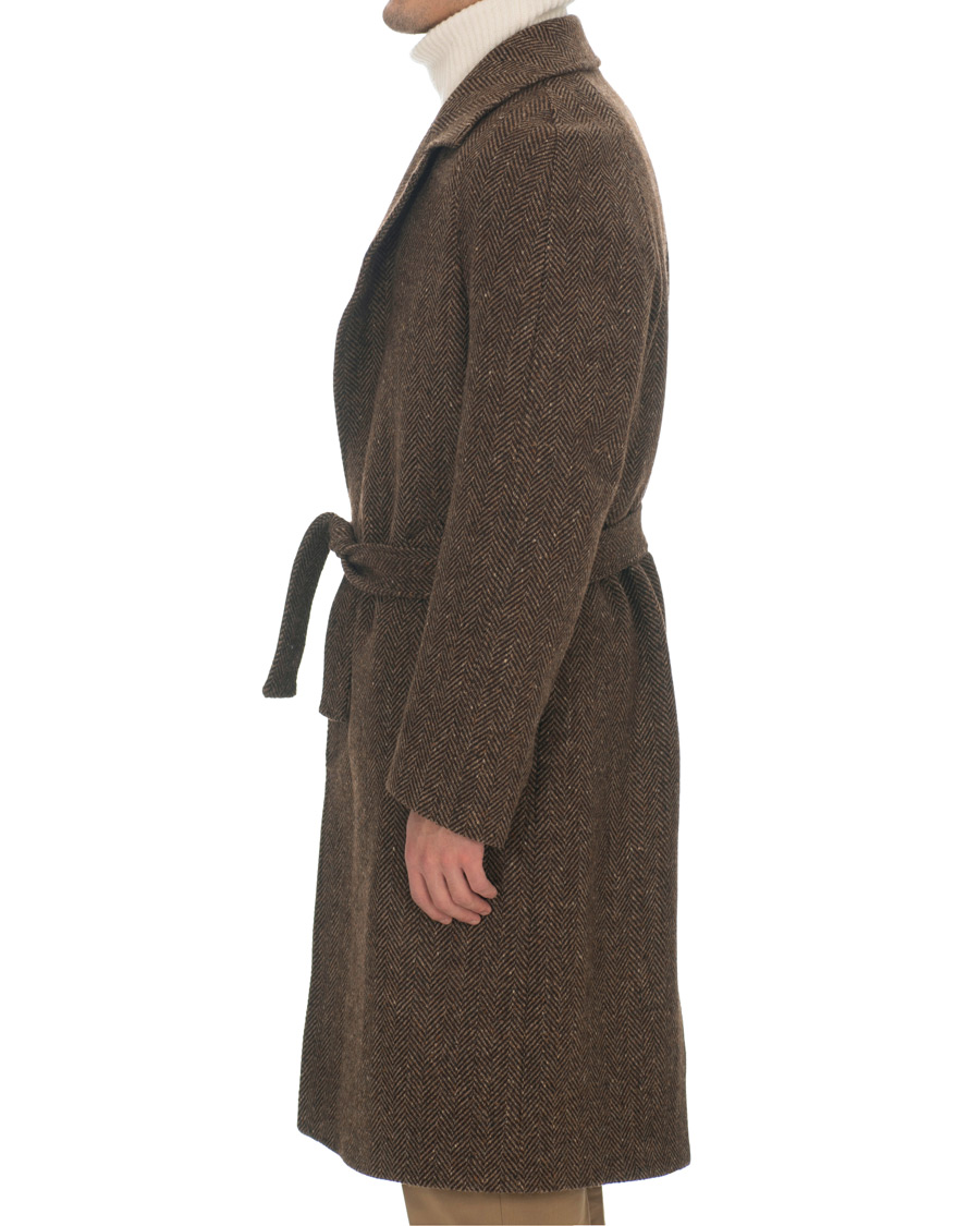 Herren | Jacken | Berg&Berg | Nisse Herringbone Raglan Coat Brown