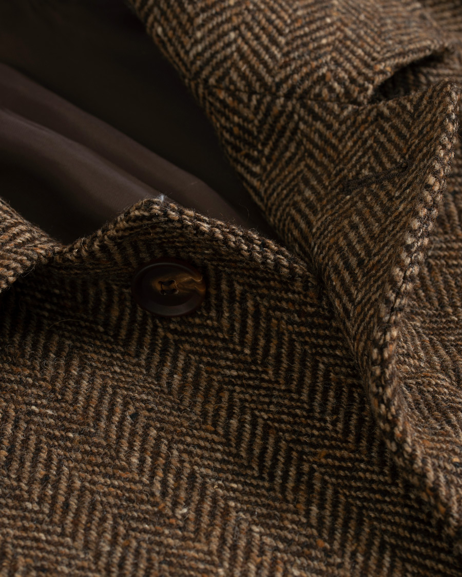 Herren | Jacken | Berg&Berg | Nisse Herringbone Raglan Coat Brown