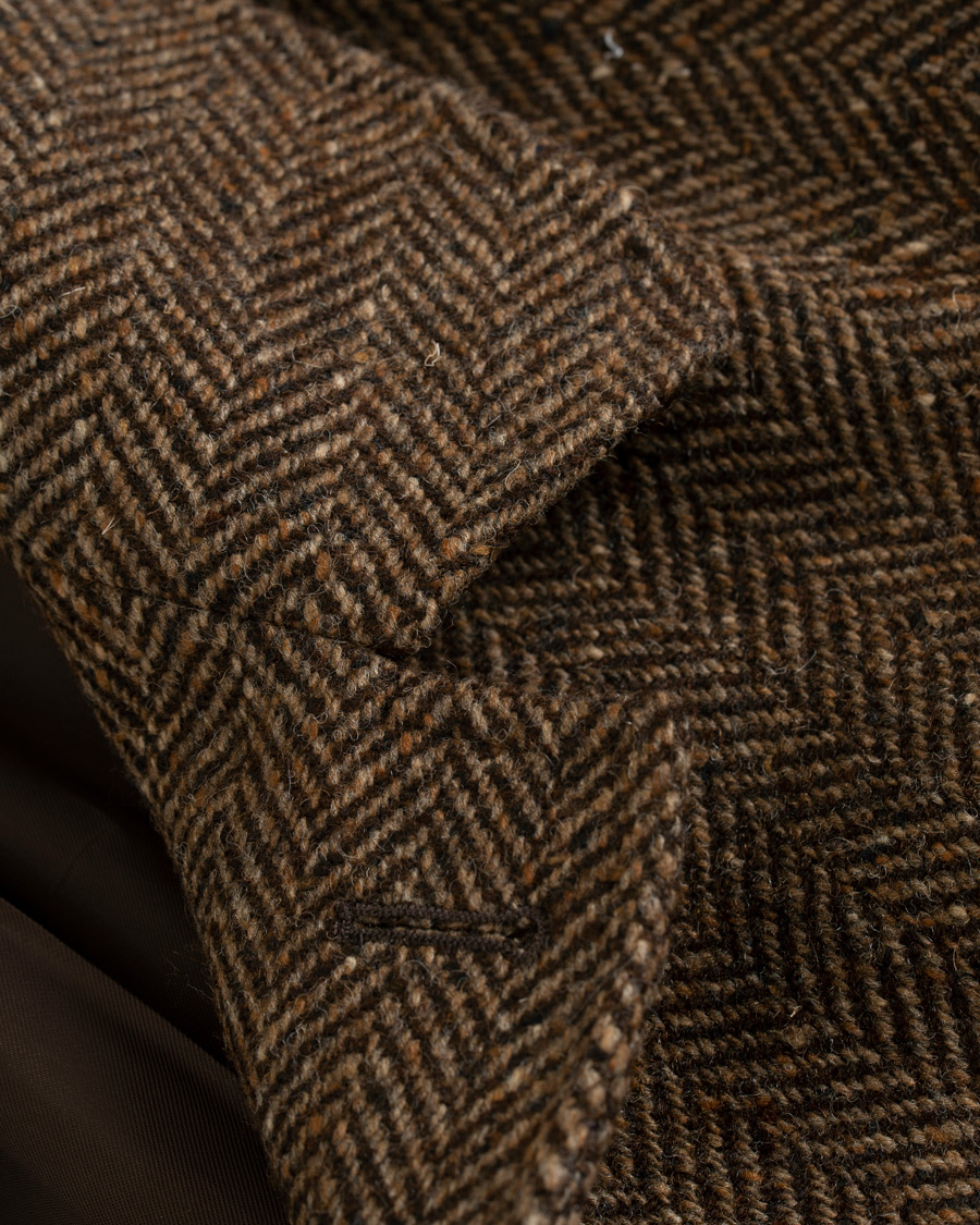 Herren | Jacken | Berg&Berg | Nisse Herringbone Raglan Coat Brown