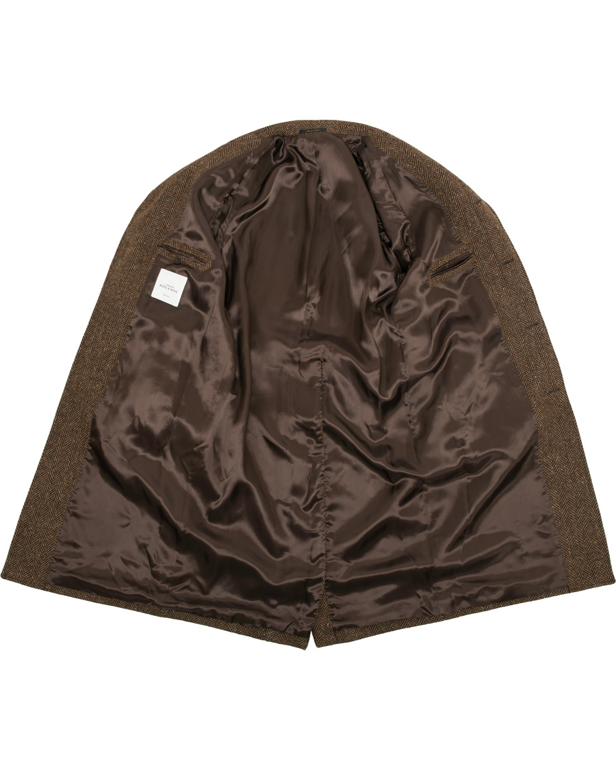 Herren | Jacken | Berg&Berg | Nisse Herringbone Raglan Coat Brown