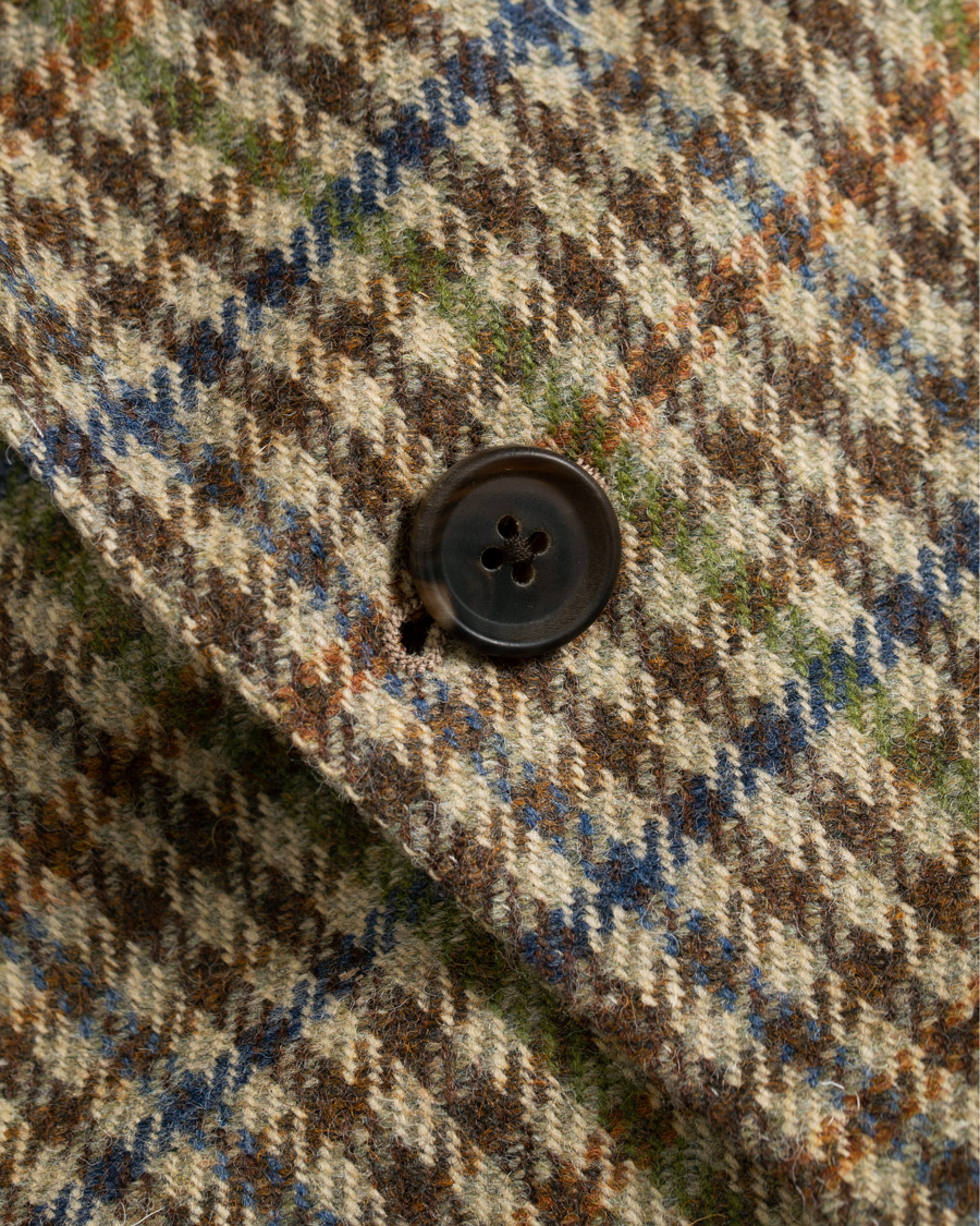 Herren | Sakkos | Berg&Berg | Dan II Gun Club Check Wool Blazer Brown/Olive