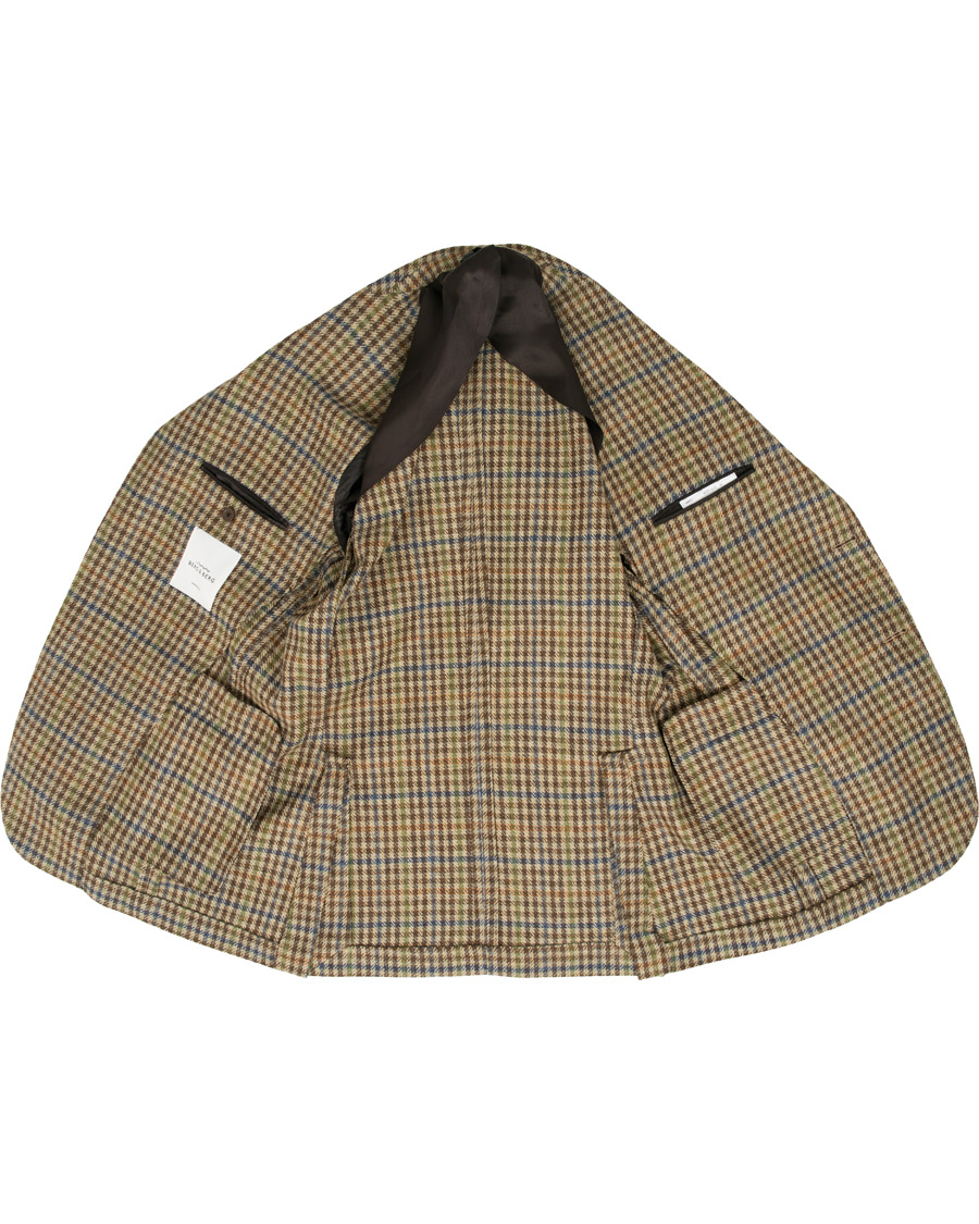 Herren | Sakkos | Berg&Berg | Dan II Gun Club Check Wool Blazer Brown/Olive