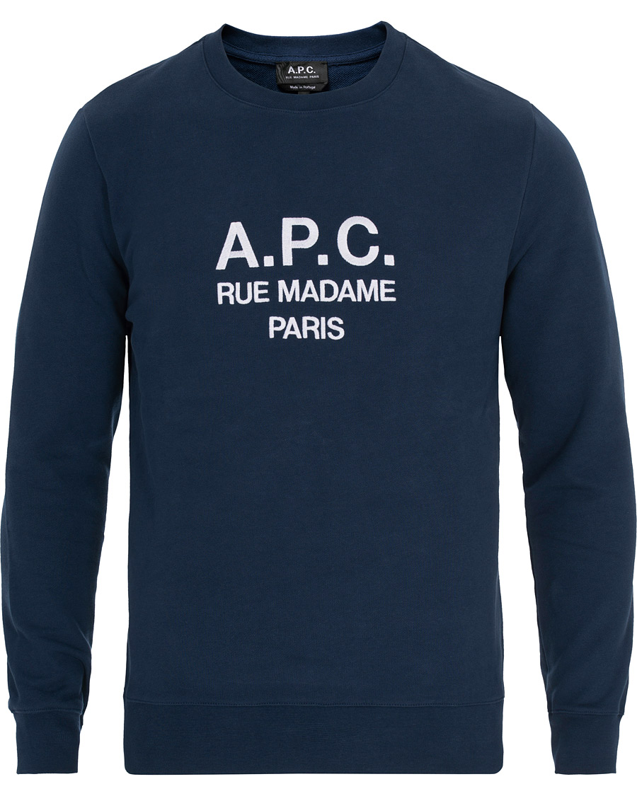 Herren | Pullover | A.P.C. | Rufus Soft Cotton Sweatshirt Marine