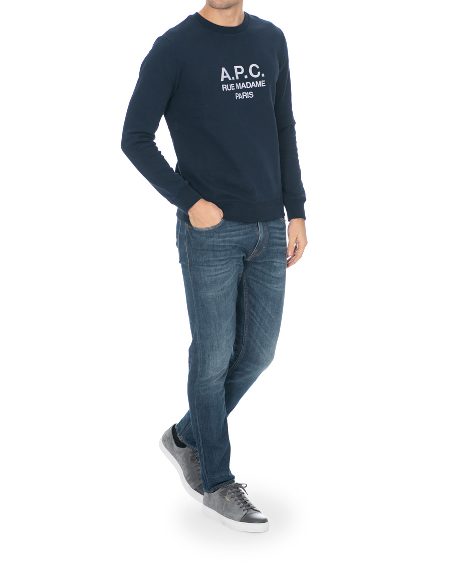 Herren | Pullover | A.P.C. | Rufus Soft Cotton Sweatshirt Marine