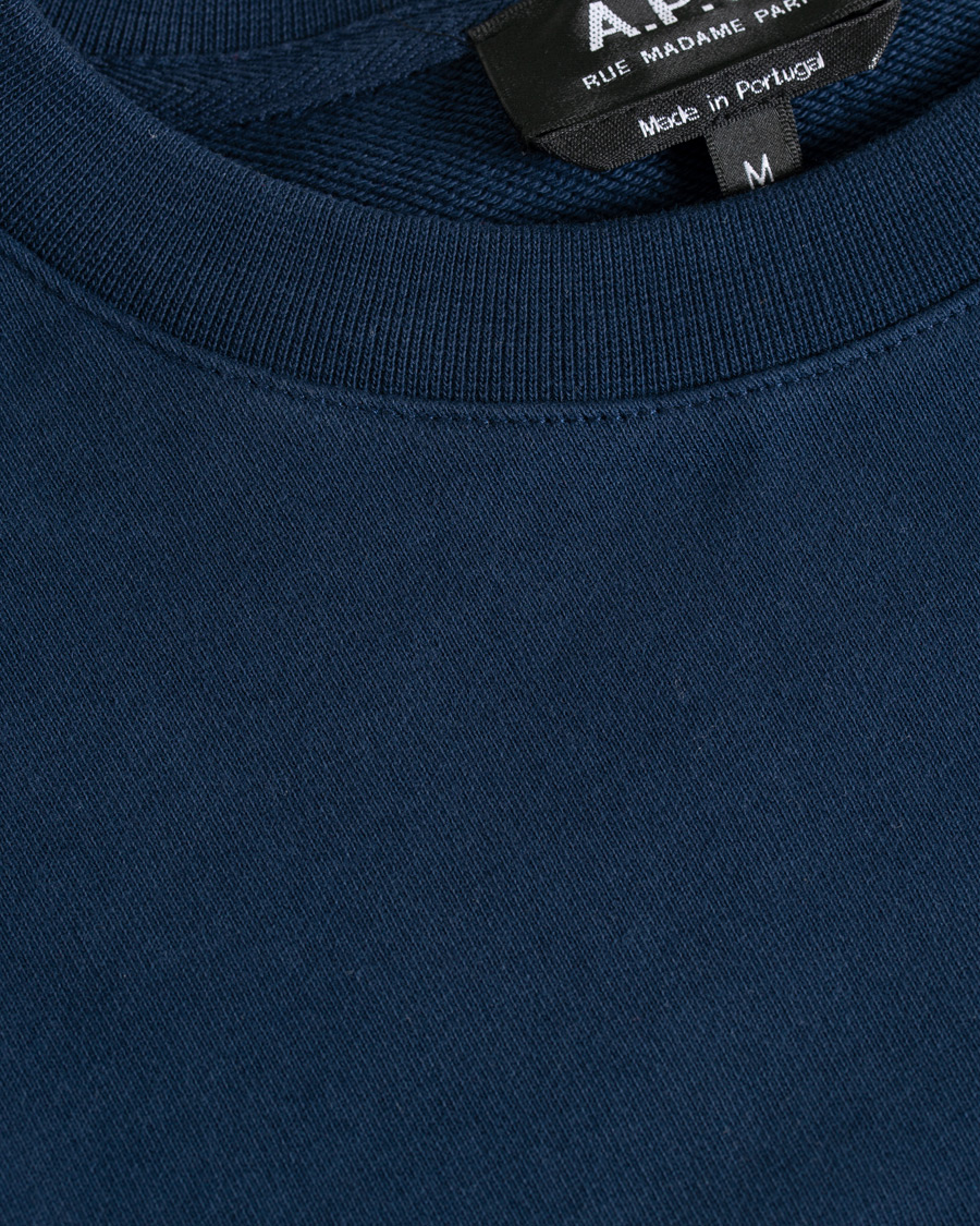 Herren | Pullover | A.P.C. | Rufus Soft Cotton Sweatshirt Marine
