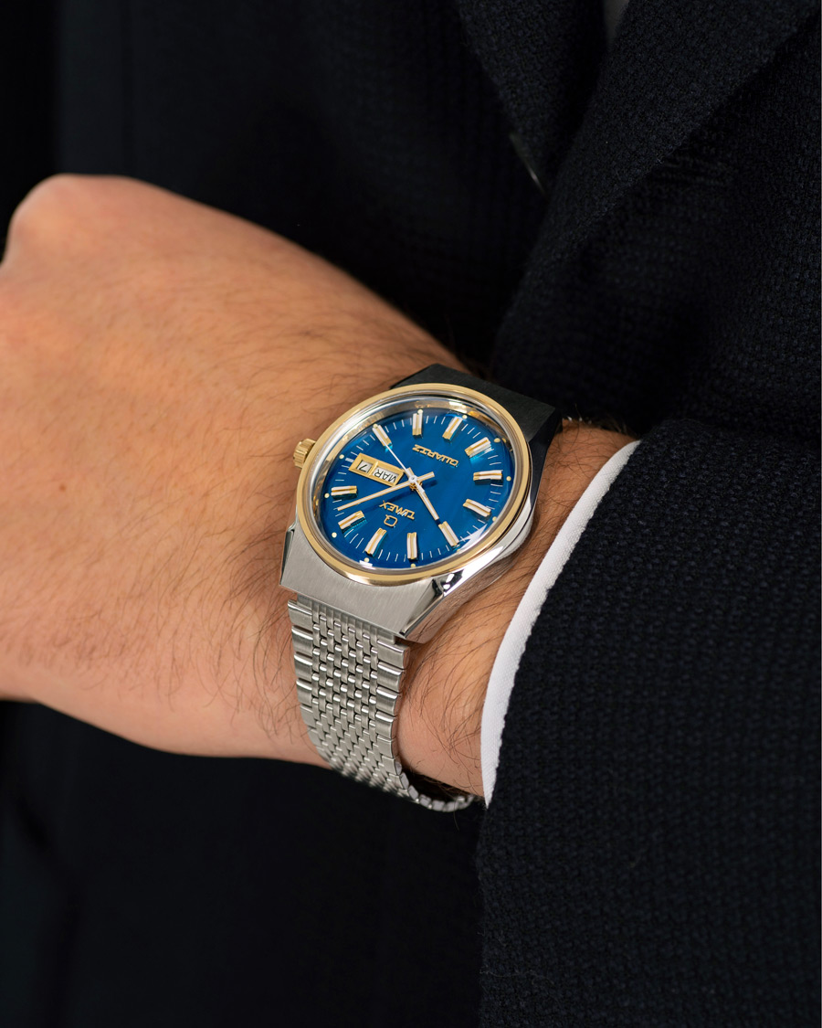 Herren | Timex Q Reissue 1978 Falcon Eye 38mm Steel/Blue Dial | Timex | Q Reissue 1978 Falcon Eye 38mm Steel/Blue Dial