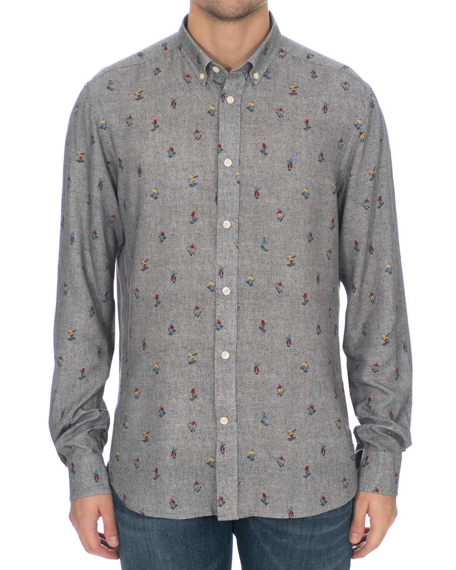 Herren | Hemden | Morris | Jasper Button Down Tencel Ski Shirt Grey