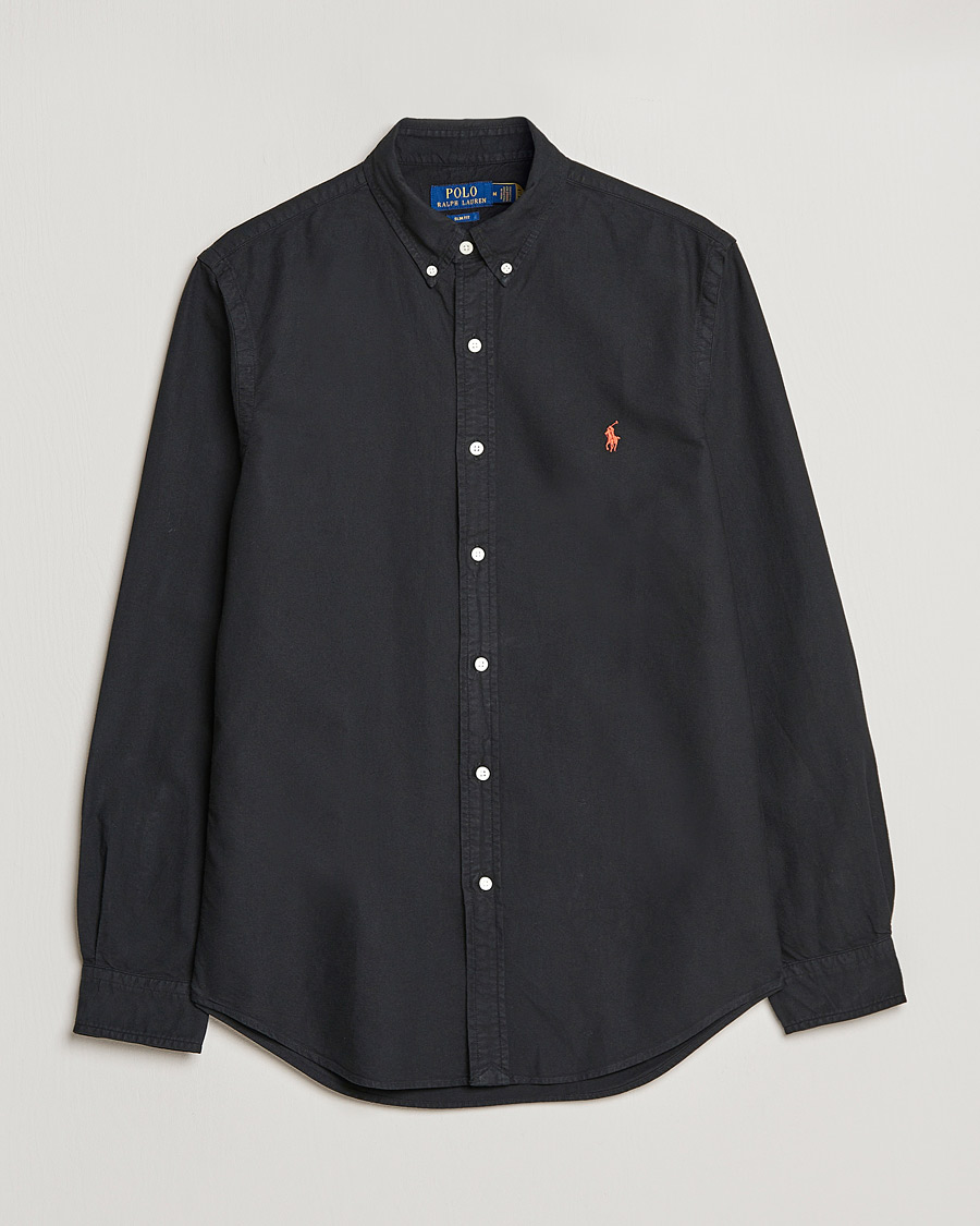 Herren | Hemden | Polo Ralph Lauren | Slim Fit Garment Dyed Oxford Shirt Polo Black